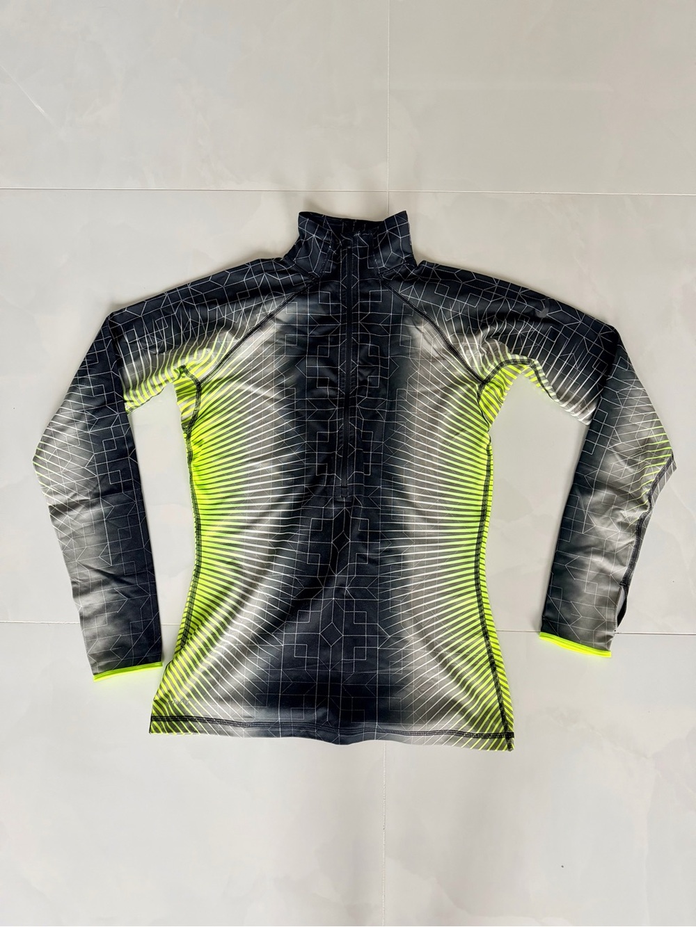 New Nike Pro 3/4 Zip Mock Neck Long Sleeve Pullover Size M